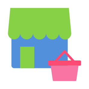 Retail, Supermarket, Merchant, Store, Commerce, Shopping icon