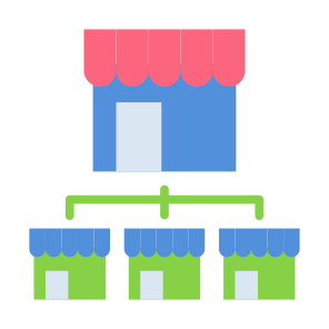 Franchise Store, Franchise, Retailer, Retail Store, Network, Retail icon