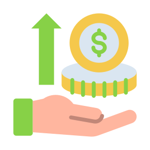 Monetize, Earn, Profit, Growth, Income, Investment icon