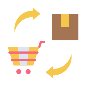 Purchases, Procurement, Goods, Product, Parcel, Shopping Cart icon