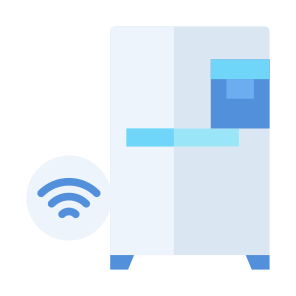 Refrigerator, Fridge, Frozen, Freezer, Furniture, Sensor, Wireless icon