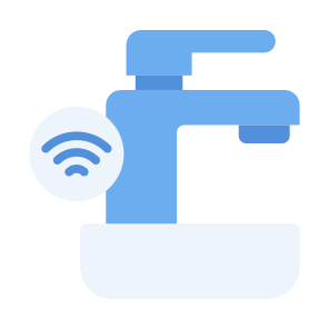 Sink, Washbasin, Bathroom,  Water Tap, Sensor, Wireless, Smart Home icon