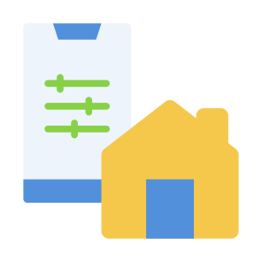 Smart Control,  Smart Home, Application, Sensor, Wireless, Adjustment icon