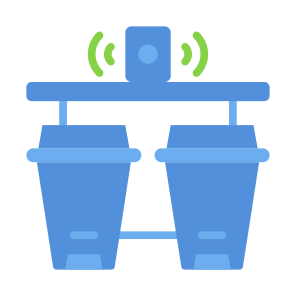Smart Trash, Recycle Bin, Electronics, Trash Can, Rubbish Bin, Sensor, Wireless icon