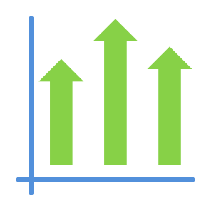 Growth, Progress, Rise, Progression, Statistics  icon