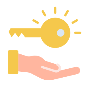 Key, Key Features, Ownership, Guarantee, Security  icon