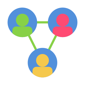 Network, Team Management, People, Sharing, Group    icon