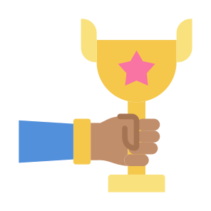 Award, Hand, Trophy, Champion, Sports And Competition  icon