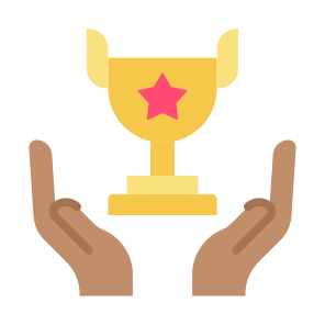 Award, Hand, Trophy, Champion, Winner icon