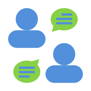 Comunications, People, Speech Bubble, Discussion, Consulting  icon