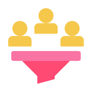 Lead Generation, People, Marketing, Funnel, Filter icon
