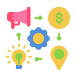 Marketing Mix, Location, Marketing, Price, Advertising icon