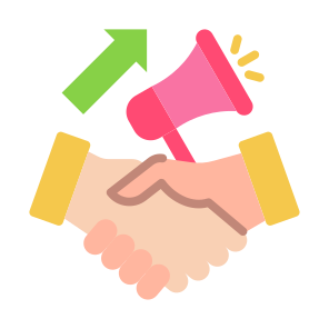 Marketing Strategy, Advertising, Relationship, Handshake, Promotion  icon