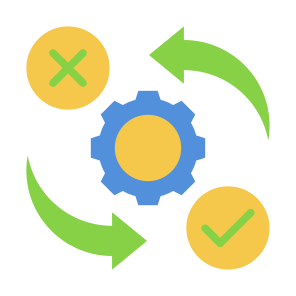 Testing, Accept, Cancel, Correction, Criteria   icon