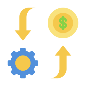 Cash Flow, Flow, Cash,  Process, Cost icon
