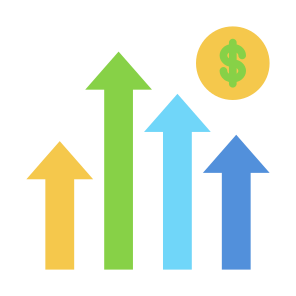 Competition, Growth, Profit, Success, Up Arrows icon