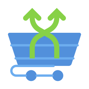 Cross Selling, Cross, Purchase, Sell, Shopping Cart icon