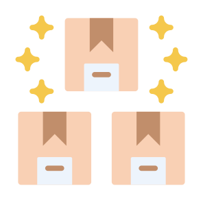 Differentiation, Box, Product, Packaging, Shipping And Delivery icon