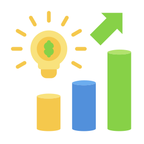 Innovation,  Idea, Investment, Profit, Solution icon