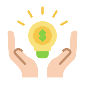Intellectual Property, Light Bulb, Dollar, Idea, Innovation icon