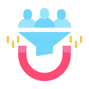 Lead Generation,  Magnetic, Magnet,  Interest, Resources icon