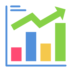Sales Amount, Statistics, Investment, Growth, Graph icon