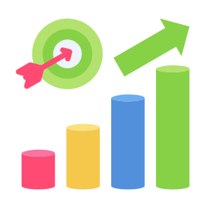 Target, Sales, Goal, Investment, Growth icon