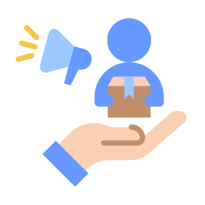 Marketing, Product, Sales Man, Agent, Package  icon