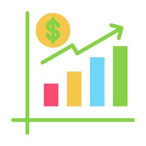 Sales, Increase, Statistics, Growth, Income icon
