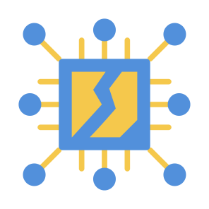 Digital Disruption, Digital, Disruption, Chip, Electronics, Technology icon