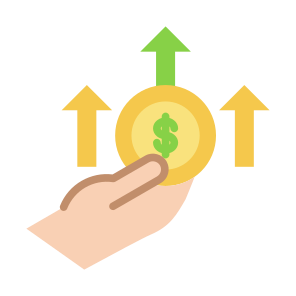 Inflation, Rise, Cost, Value, Increase, Money  icon