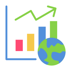 Market Growth, Global, Market, Growth, Stock Market, Global Economy icon