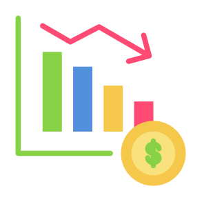 Money Loss, Money, Loss, Crisis, Recession, Financial icon