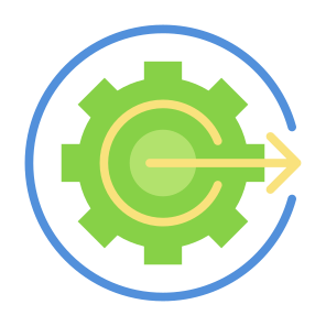 Output, Go Out, Process, Operation, Running, System icon