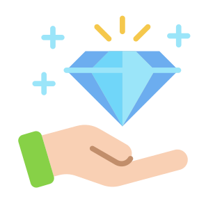 Value Proposition, Value, Benefits, Advantage, Reward, Diamond  icon