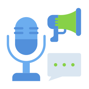 Digital Marketing, Podcast, Promotion, Advertising, Marketing, Microphone icon