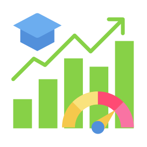 Performance, Student, Indicator, Growth, Statistics icon