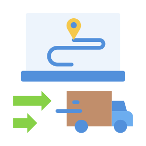 Shipment, Delivery, Route, Online Shopping, Online Tracking, Ecommerce icon
