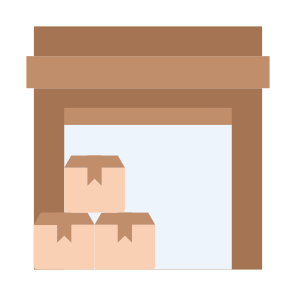 Warehouse, Box, Factory, Storage, Stock, Ecommerce icon
