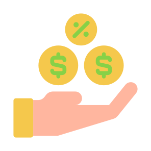 Commission, Compensation, Fee, Charge, Earnings, Percentage icon