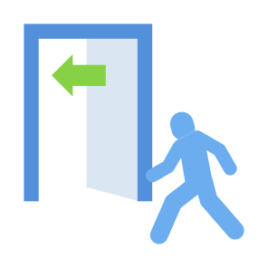 Exit, Withdrawal, Sale, Strategy, Departure icon