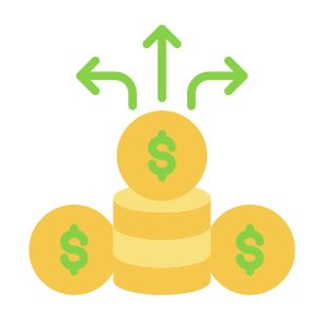 Investment, Invest, Decision, Money, Arrows icon