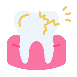 Broken Tooth, Tooth, Decayed, Dental Care, Damage, Broken  icon