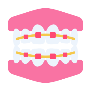 Orthodontics, Tooth, Orthodontist, Brackets, Dental Care, Braces icon