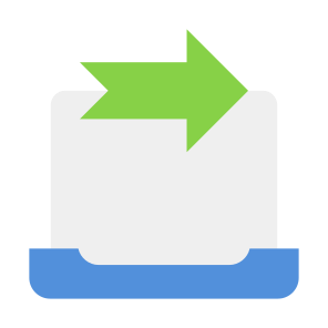 Outgoing Data, Ui, Outgoing Email, Data Transfer, Right Arrow, File Transfer, Outgoing, Communications, Logout, Laptop  icon