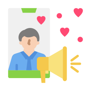 Influencer, User, Phone, Social Media,  Digital, Marketing icon