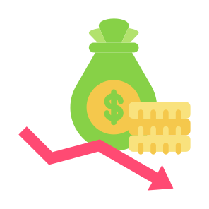 Money Loss, Money, Coin, Loss, Crisis, Bankruptcy icon