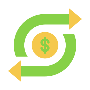 Transactions, Money, Dollar, Transfer, Currency, Payment icon