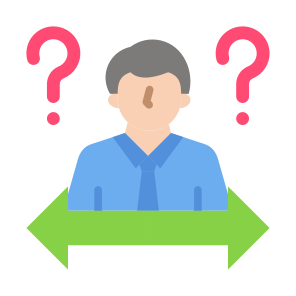 Uncertainty, User, Arrows, Direction, Question Mark, Confusion icon