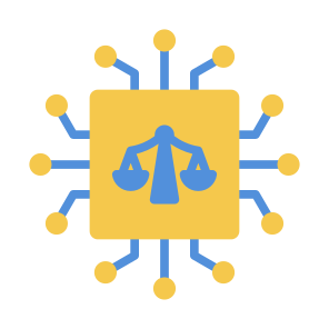 Ai Ethic, Ethical, Law, Balance, Chip, Technology icon